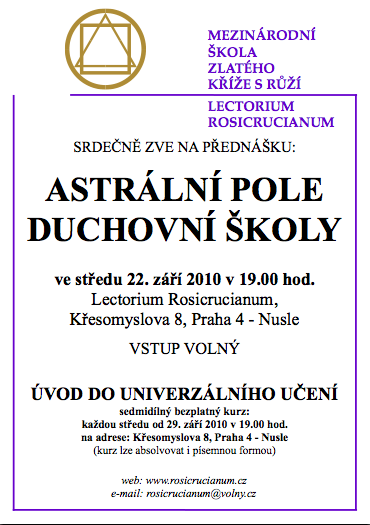 Přednáška v Praze